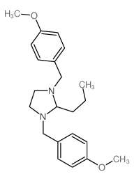 1,3-bis[(4-methoxyphenyl)methyl]-2-propyl-imidazolidine结构式