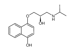 4-[(2R)-2-羟基-3-[(1-甲基乙基)氨基]丙氧基]-1-萘酚结构式
