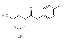 N-(4-chlorophenyl)-2,6-dimethyl-morpholine-4-carboxamide结构式