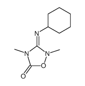 3-(cyclohexylimino)-2,4-dimethyl-1,2,4-oxadiazolidin-5-one Structure