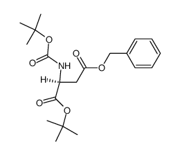 N-tert-butoxycarbonyl-L-aspartic acid β-benzyl α-tert-butyl diester结构式