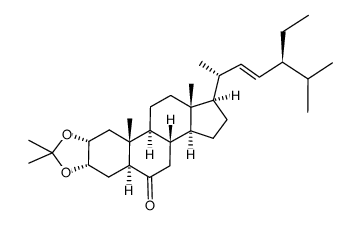 (22E,24S)-2α,3α-Dihydroxy-5α-stigmast-22-en-6-one 2,3-acetonide结构式