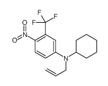 N-cyclohexyl-4-nitro-N-prop-2-enyl-3-(trifluoromethyl)aniline结构式