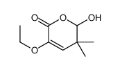 5-ethoxy-2-hydroxy-3,3-dimethyl-2H-pyran-6-one结构式