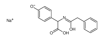 sodium (4-hydroxyphenyl)[(phenylacetyl)amino]acetate structure