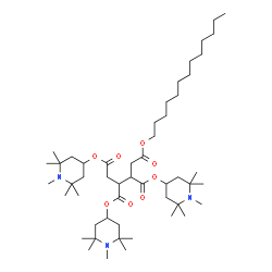 1,2,3-tris(1,2,2,6,6-pentamethyl-4-piperidyl) 4-tridecyl butane-1,2,3,4-tetracarboxylate Structure