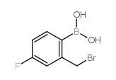 2-溴甲基-4-氟苯基硼酸结构式