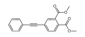 4-苯基乙炔基邻苯二甲酸二甲酯结构式