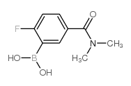(5-(Dimethylcarbamoyl)-2-fluorophenyl)boronic acid Structure