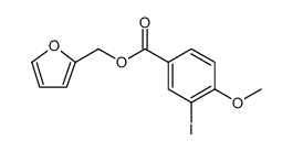 Benzoic acid, 3-iodo-4-methoxy-, 2-furanylmethyl ester Structure