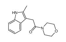 2-(2-methyl-1H-indol-3-yl)-1-morpholin-4-ylethanone结构式