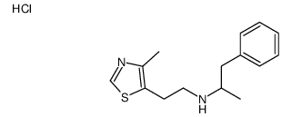 N-[2-(4-methyl-1,3-thiazol-5-yl)ethyl]-1-phenylpropan-2-amine,hydrochloride Structure