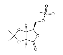 (3R,4R,5R)-4,5-dihydro-3,4-(O,O)-isopropylidene-5-mesyloxymethyl-2-(3H)-furanone Structure