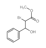 methyl 2-bromo-3-hydroxy-3-phenyl-propanoate结构式