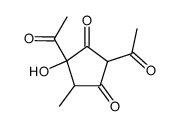 3-Methyl-1,4-diacetyl-cyclopentanol-(4)-dion-(2,5)结构式