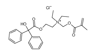 N,N-diethyl-2-(2-hydroxy-2,2-diphenylacetoxy)-N-((methacryloyloxy)methyl)ethan-1-aminium chloride Structure