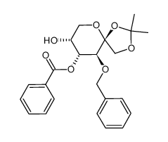 4-O-benzoyl-3-O-benzyl-1,2-O-isopropylidene-β-D-fructopyranose Structure