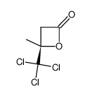 (R)-(+)-4-甲基-4-(三氯甲基)-2-噁丁烷酮结构式