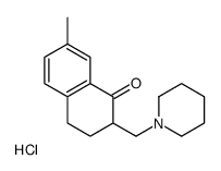 7-methyl-2-(piperidin-1-ium-1-ylmethyl)-3,4-dihydro-2H-naphthalen-1-one,chloride Structure