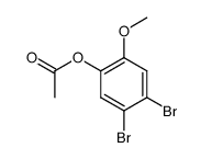 1-acetoxy-4,5-dibromo-2-methoxy-benzene结构式