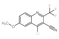 4-氯-6-甲氧基-2-(三氟甲基)喹啉-3-甲腈结构式