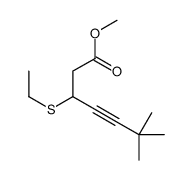methyl 3-ethylsulfanyl-6,6-dimethylhept-4-ynoate结构式