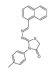 naphthalene-1-carbaldehyde (4-oxo-3-p-tolyl-thiazolidin-2-ylidene)-hydrazone结构式