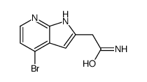 4-溴-1H-吡咯并[2,3-B]吡啶-2-乙酰胺结构式