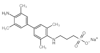 N-(3-磺丙基)-3,3',5,5'-四甲基联苯胺钠盐结构式