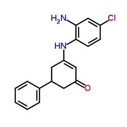 3-[(2-Amino-4-chlorophenyl)amino]-5-phenyl-2-cyclohexen-1-one Structure