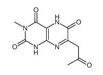 2,4,6(1H,3H,5H)-Pteridinetrione,7-acetonyl-3-methyl- (6CI) Structure