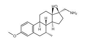17α-aminomethyl-17β-hydroxy-3-methoxy-7α-methylestra-1,3,5(10)-triene Structure
