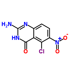 2-Amino-5-chloro-6-nitro-4(3H)-quinazolinone Structure