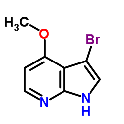3-溴-4-甲氧基-1H-吡咯并[2,3-b]吡啶结构式
