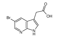 2-(5-溴-1H-吡咯并[2,3-b]吡啶-3-基)乙酸结构式