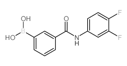 N-(3,4-二氟苯基) 3-硼苯甲酰胺结构式