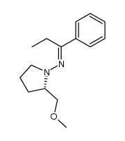 (S)-(+)-2-(methoxymethyl)-1-(1-phenylpropylideneamino)pyrrolidine Structure