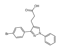 3-(4-溴苯基)-1-苯基吡唑-4-丙酸结构式