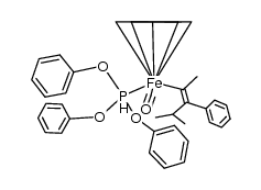 (Cp)iron(carbonyl){P(O(phenyl))3}{η1-(E)-C(methyl)C(CH(methyl)2)phenyl}结构式
