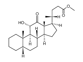 11α-hydroxy-12-oxo-5β-cholan-24-oic acid methyl ester Structure