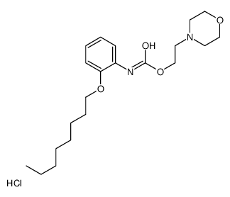 2-morpholin-4-ylethyl N-(2-octoxyphenyl)carbamate,hydrochloride结构式