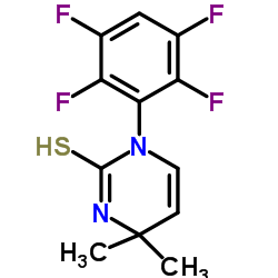 4,4-Dimethyl-1-(2,3,5,6-tetrafluorophenyl)-3,4-dihydro-2(1H)-pyrimidinethione结构式