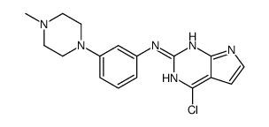 4-氯-N-(3-(4-甲基哌嗪-1-基)苯基)-7H-吡咯并[2,3-d]嘧啶-2-胺结构式