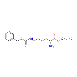 (R)-2-氨基-6-(((苄氧基)羰基)氨基)己酸甲酯盐酸盐结构式