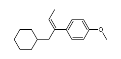 (Z)-1-(1-cyclohexylbut-2-en-2-yl)-4-methoxybenzene结构式