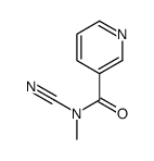 3-Pyridinecarboxamide,N-cyano-N-methyl-(9CI)结构式
