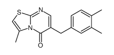 3-甲基-6-(3,4-二甲基苄基)-5H-噻唑并[3,2-a]嘧啶-5-酮结构式