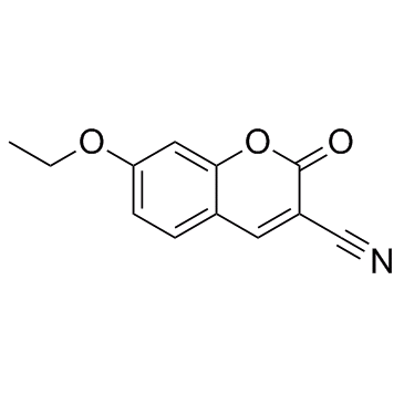 3-氰基-7-乙氧基香豆素结构式