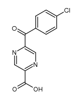 5-(4-chlorobenzoyl)pyrazine-2-carboxylic acid结构式