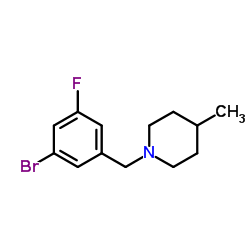 1-(3-Bromo-5-fluorobenzyl)-4-methylpiperidine Structure